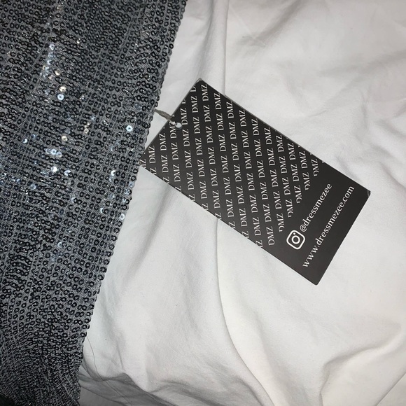 Silver Homecoming/Prom Dress FROZEN HEART' SEQUIN - Picture 3 of 7